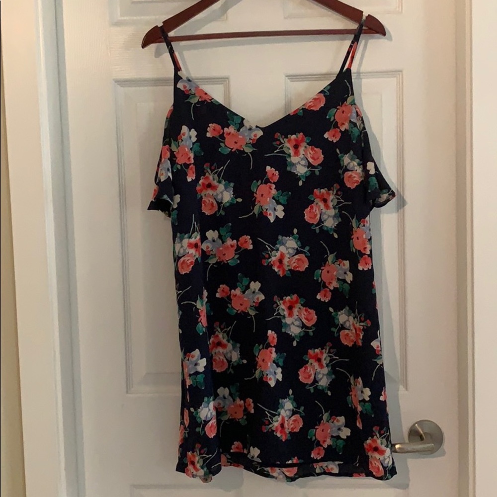 2/$20 Lord & Taylor Floral cold shoulder mini